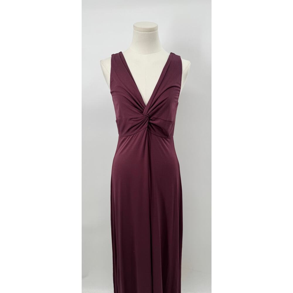 J Crew Mulberry Twist Sleeveless Maxi Dress Burgundy Long Tank Small